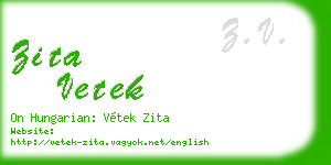 zita vetek business card